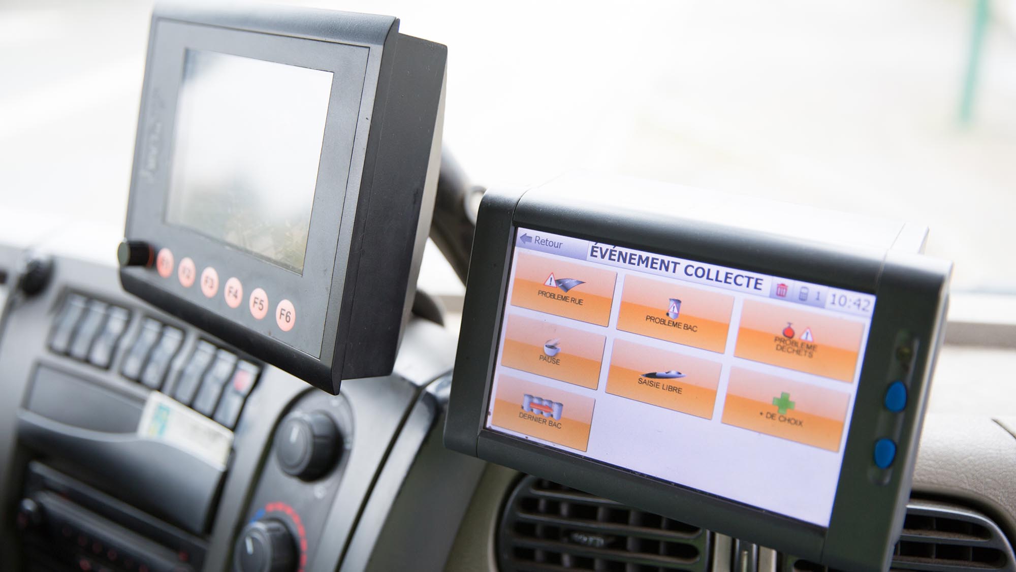 collecte dechets camion ecran