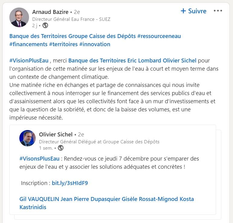 post linkedin Arnaud Bazire